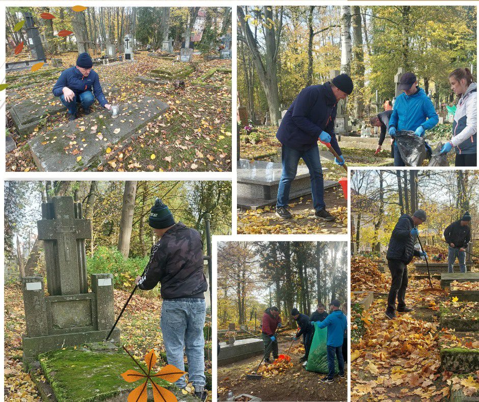 Jesienne porządki na cmentarzu